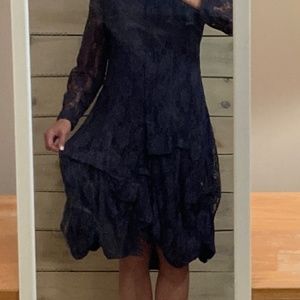 Boho Dark blue lace Dress